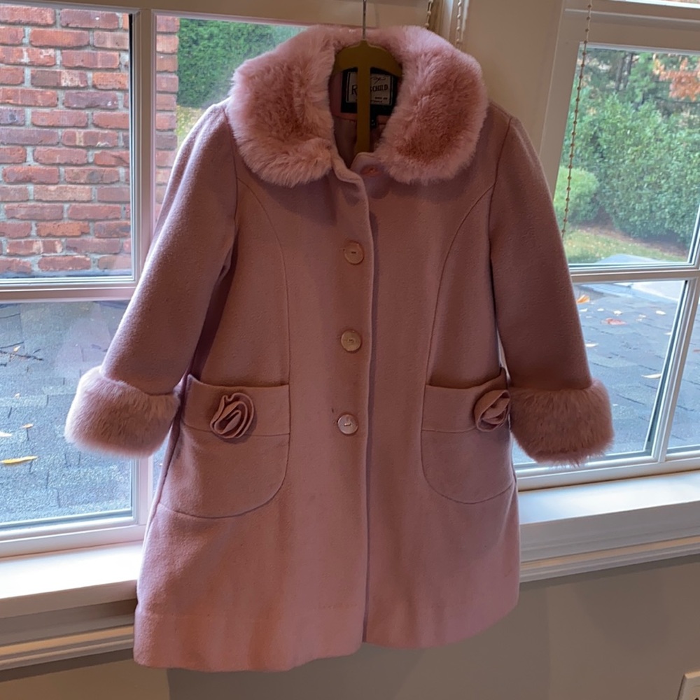 vintage Rothschild girls winter coat and matching hat. Size 4T